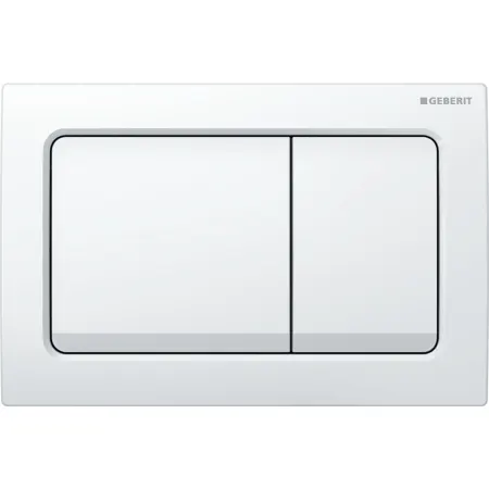 Geberit Alpha01 Square Flush Button White Alphine 115.055.11.1