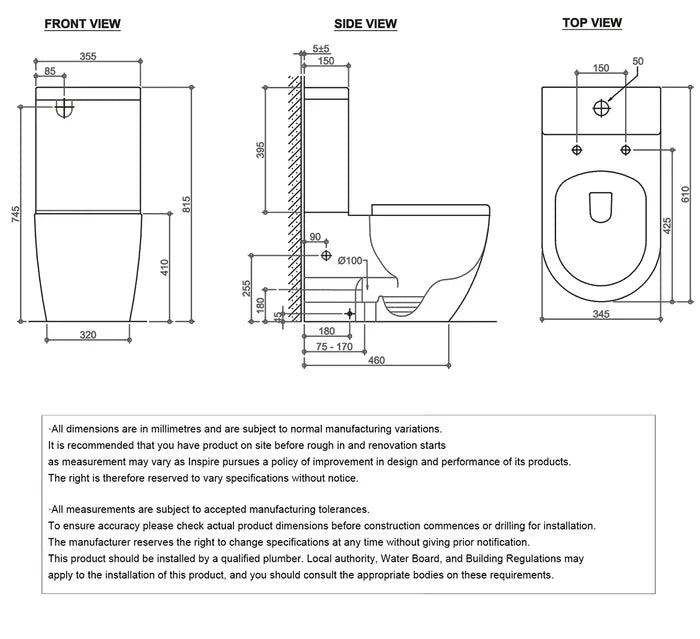 Deluso Rimless Toilet Suite