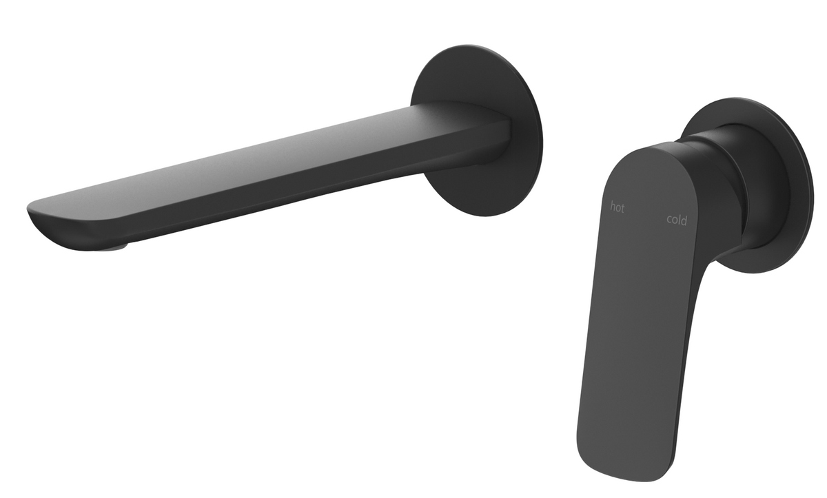 Kaza Wall-Spout Combo - 2P - TRIM KIT ONLY Black
