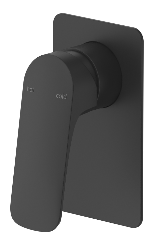 Kaza Shower Mixer - Square Plate - TRIM KIT ONLY Black