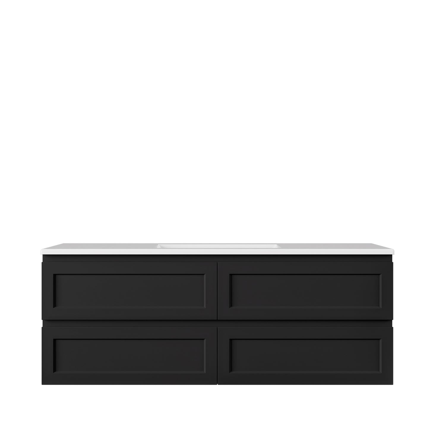Hamilton Federation Wall Hung Cabinet Matte Black LK-FH1500W-MB