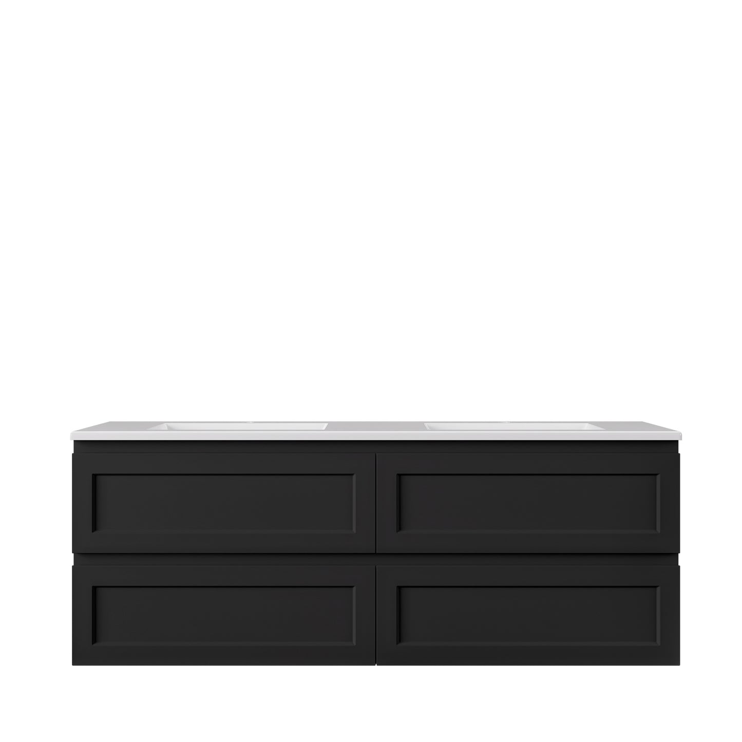 Hamilton Federation Wall Hung Cabinet Matte Black LK-FH1550W-MB