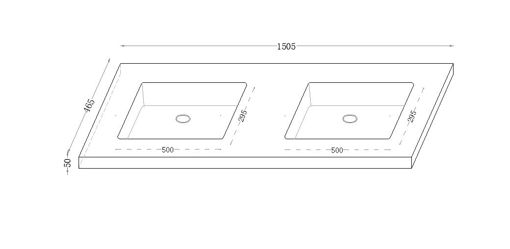 Blanco White Sintered Stone seamless joined with fine ceramic basin LK-UBW