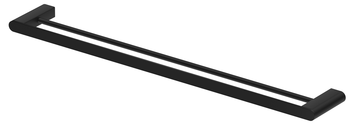 Supra Double Towel Rail Black