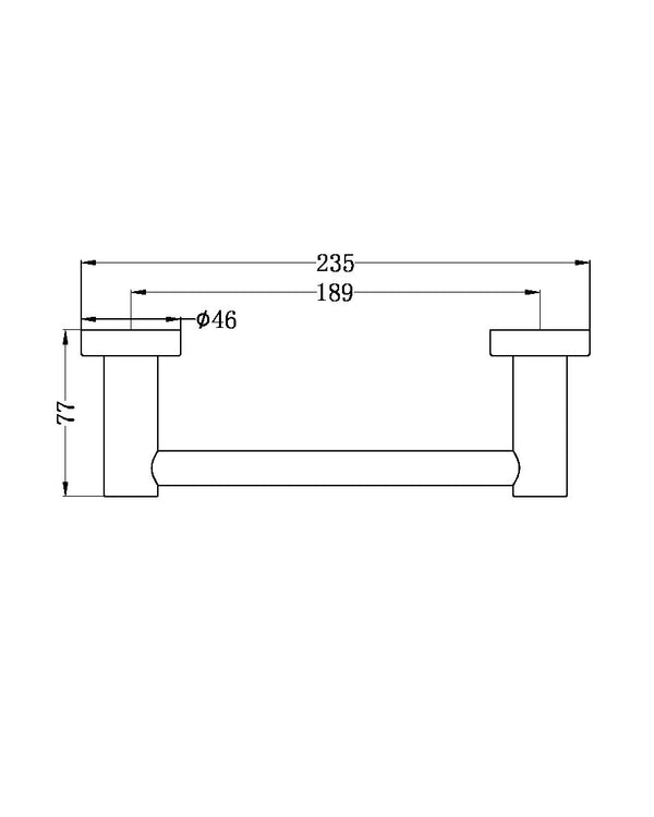 MECCA HAND TOWEL RAIL GUN METAL