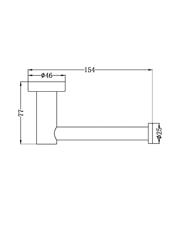 MECCA TOILET ROLL HOLDER BRUSHED NICKEL