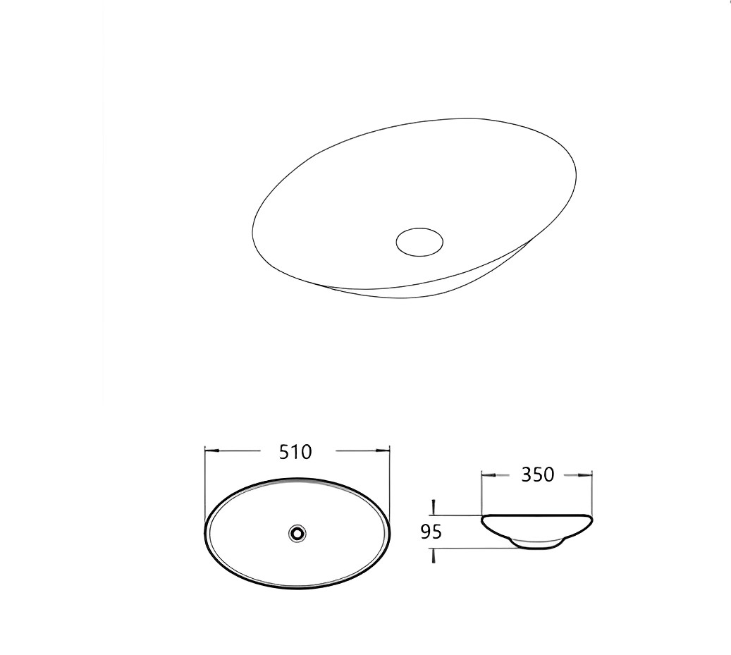 Cabrita Ceramic Above Counter Basin LK-CBA510