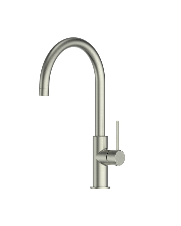 Maci Gooseneck Sink Mixer - PVD Brushed Nickel