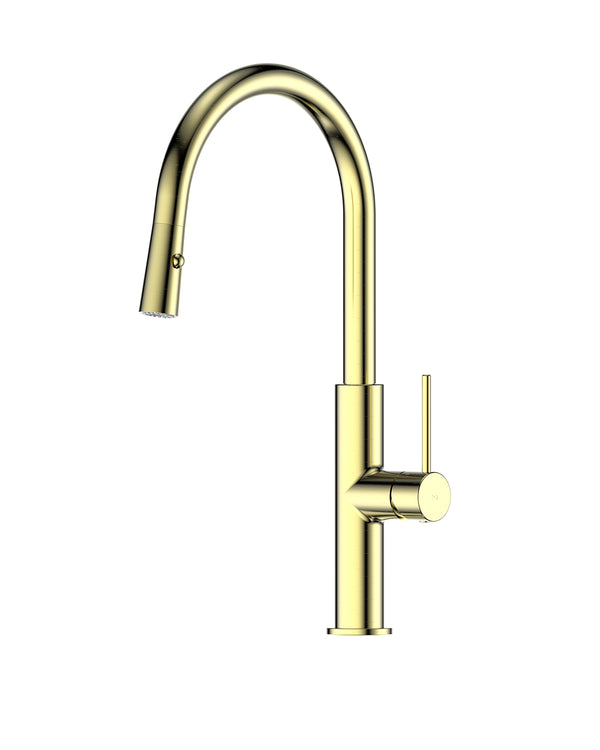 Maci Pull Down Sink Mixer - PVD Brushed Brass