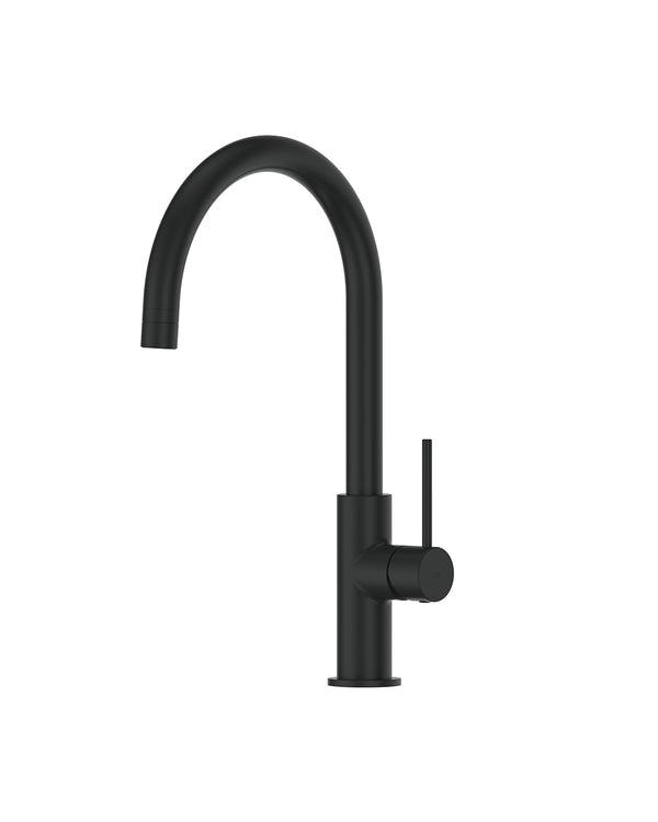 Maci Gooseneck Sink Mixer - Matte Black