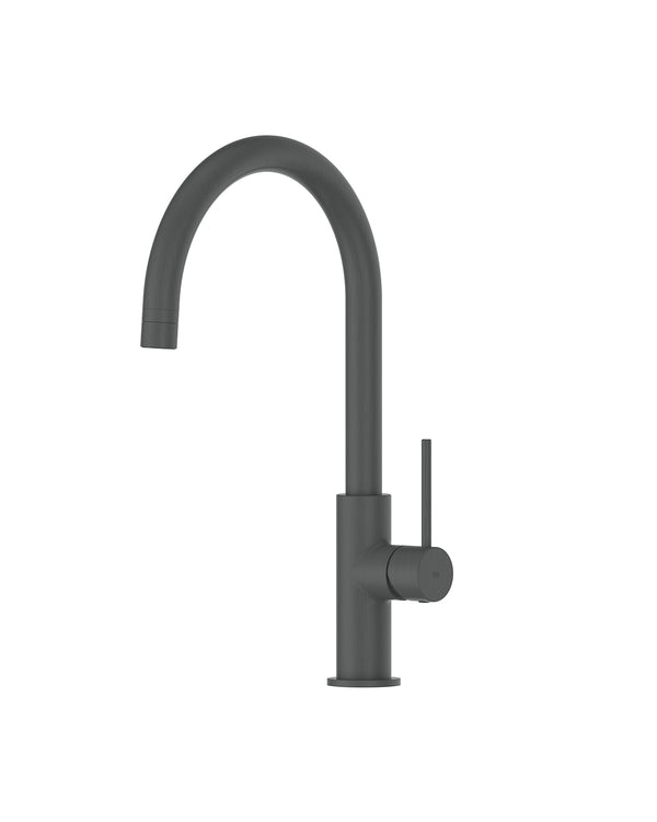 Maci Gooseneck Sink Mixer - PVD Gun Metal