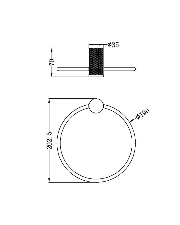 OPAL TOWEL RING BRUSHED NICKEL