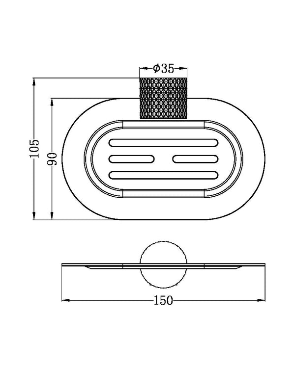 OPAL SOAP DISH HOLDER GRAPHITE