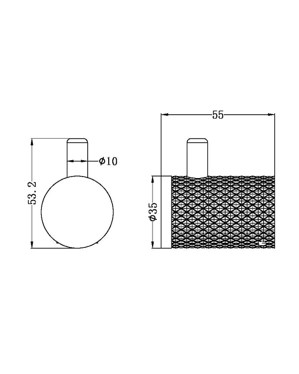 OPAL ROBE HOOK GRAPHITE
