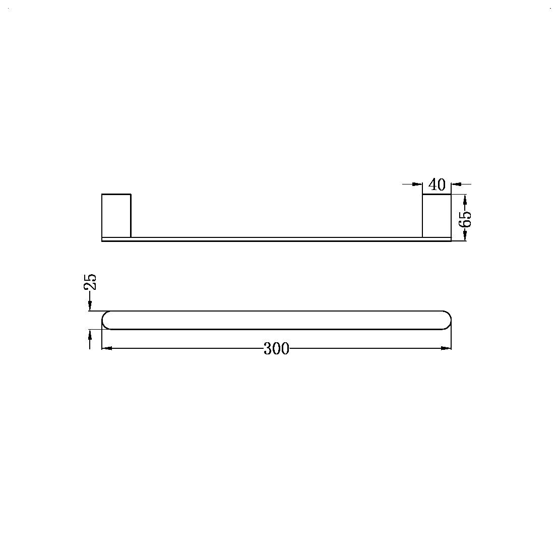BIANCA HAND TOWEL RAIL CHROME