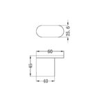 BIANCA ROBE HOOK CHROME
