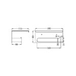 BIANCA TOILET ROLL HOLDER WITH PHONE HOLDER CHROME