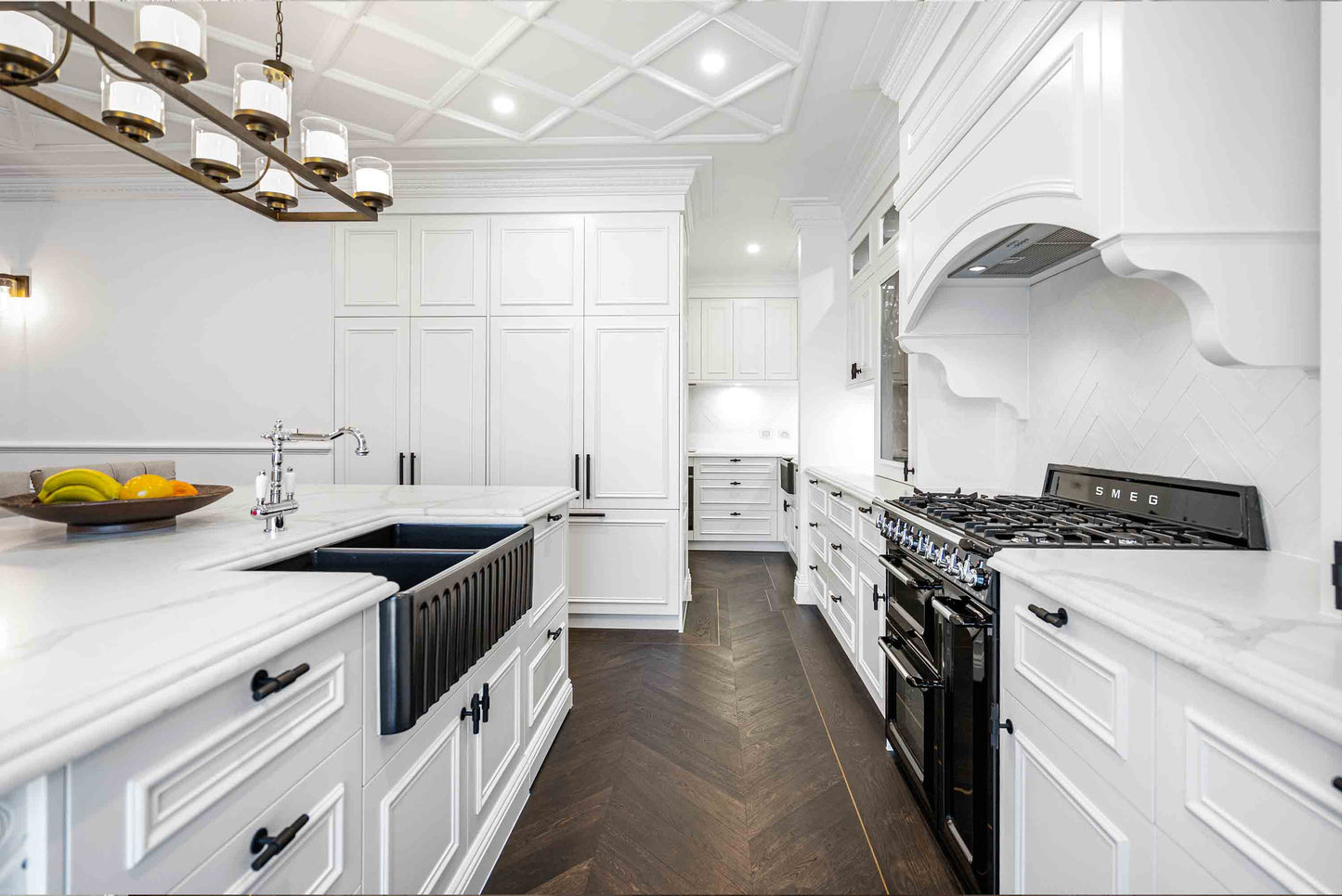 KIT - Novi 85x46 Fireclay Butler Sink (Overflow) – Matte Black