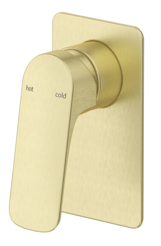 Kaza Shower Mixer - Square Plate - TRIM KIT ONLY French Gold