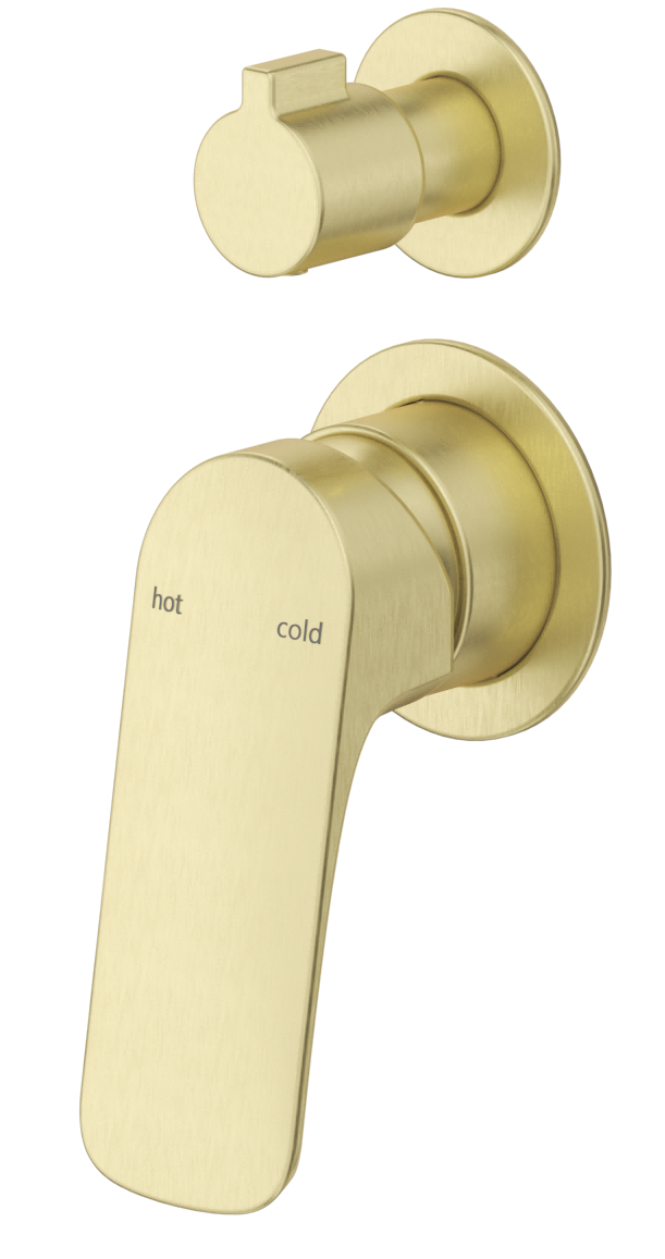 Kaza Shower Mixer Diverter - 2P - TRIM KIT ONLY French Gold