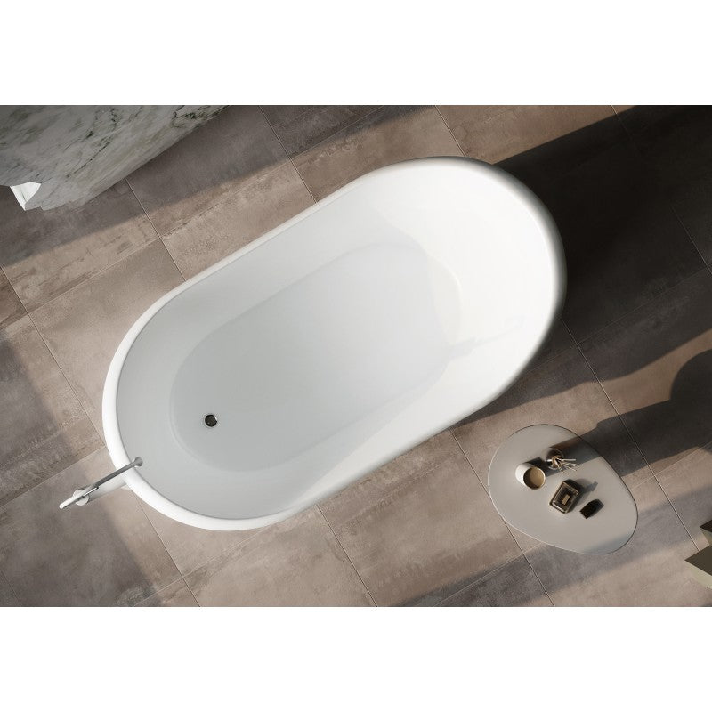 Ritz Solid Surface Freestanding Matte White Bath