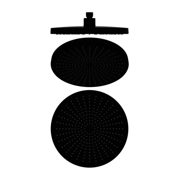 OPAL 250MM SHOWER HEAD MATTE BLACK