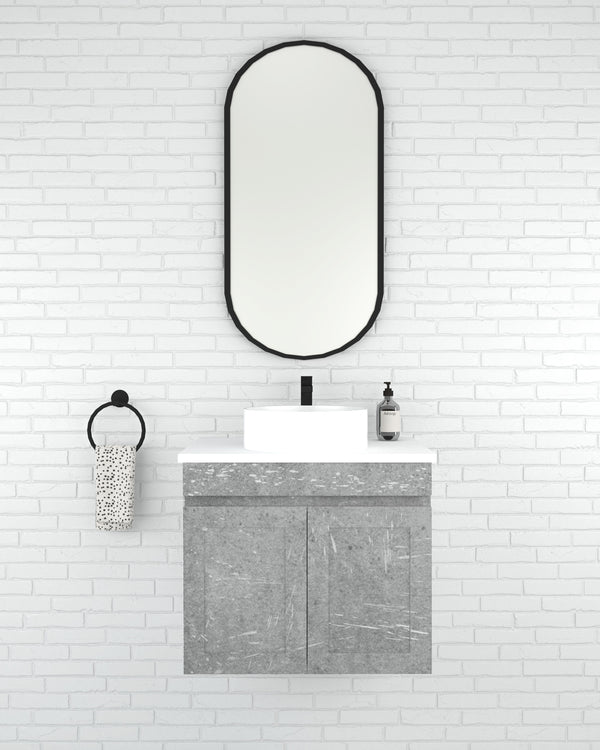 Boston 600mm Wall Hung Vanity with Ceramic Top