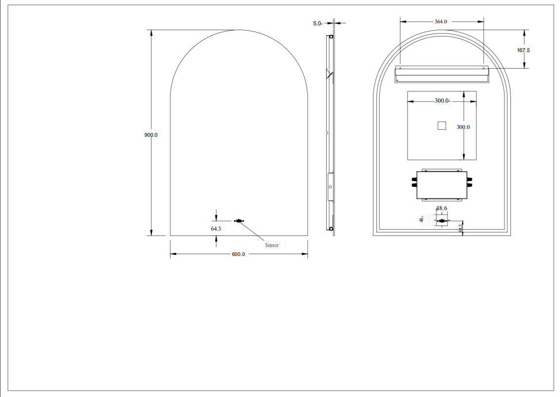 Arco LED Back Lit Pencil Edge LK-LPM6090BL