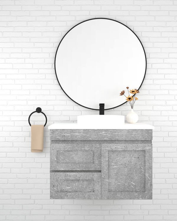 Boston 750mm Wall Hung Vanity with Ceramic Top