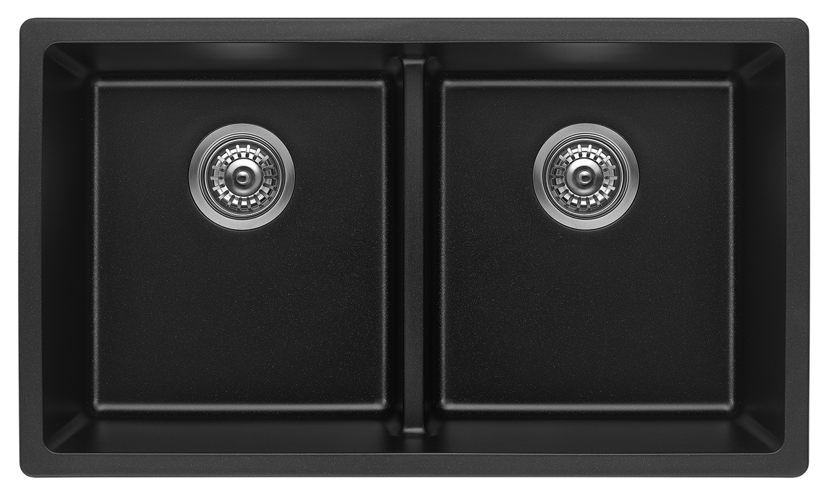 Fomos Sink 790 x 460mm - Double Bowl Black