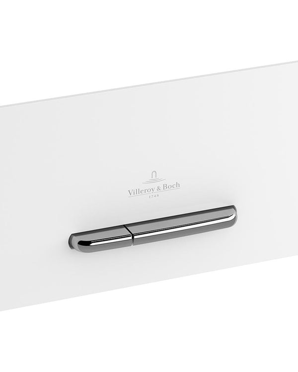 ViConnect E300 Flush Plate White | Chrome Button