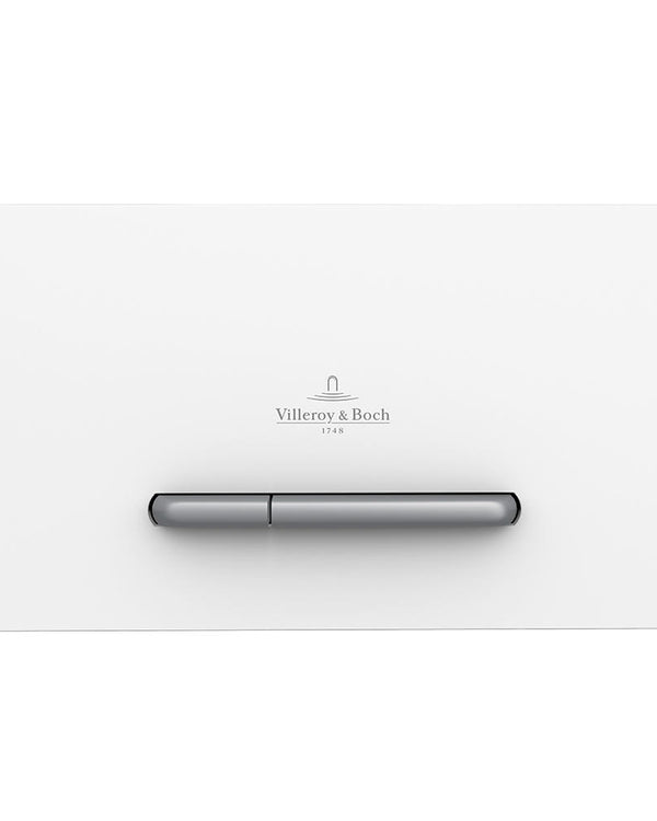 ViConnect E300 Flush Plate White | Satin Button