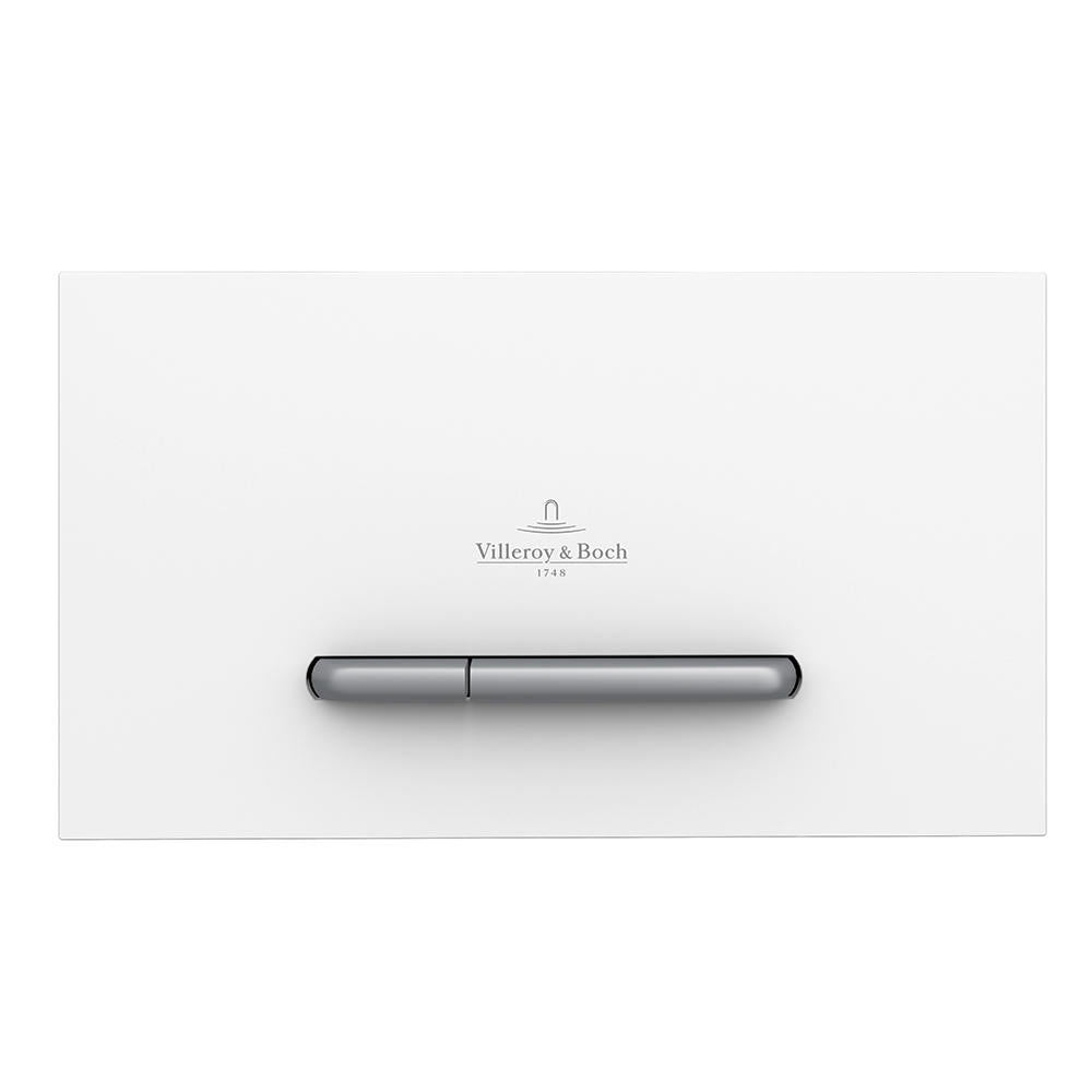 ViConnect E300 Flush Plate White | Satin Button
