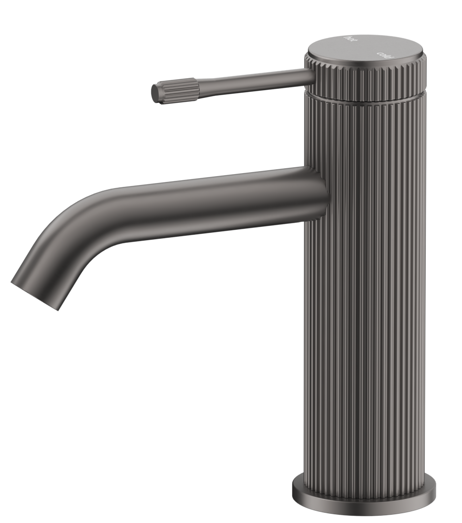 Mica Fluted Basin Mixer Gunmetal