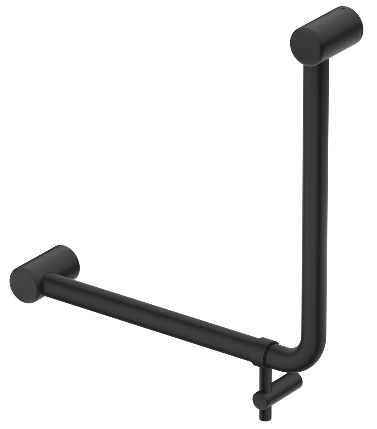 Mica Care Grab Rail - Curved 90 Degree - 450x450mm Black