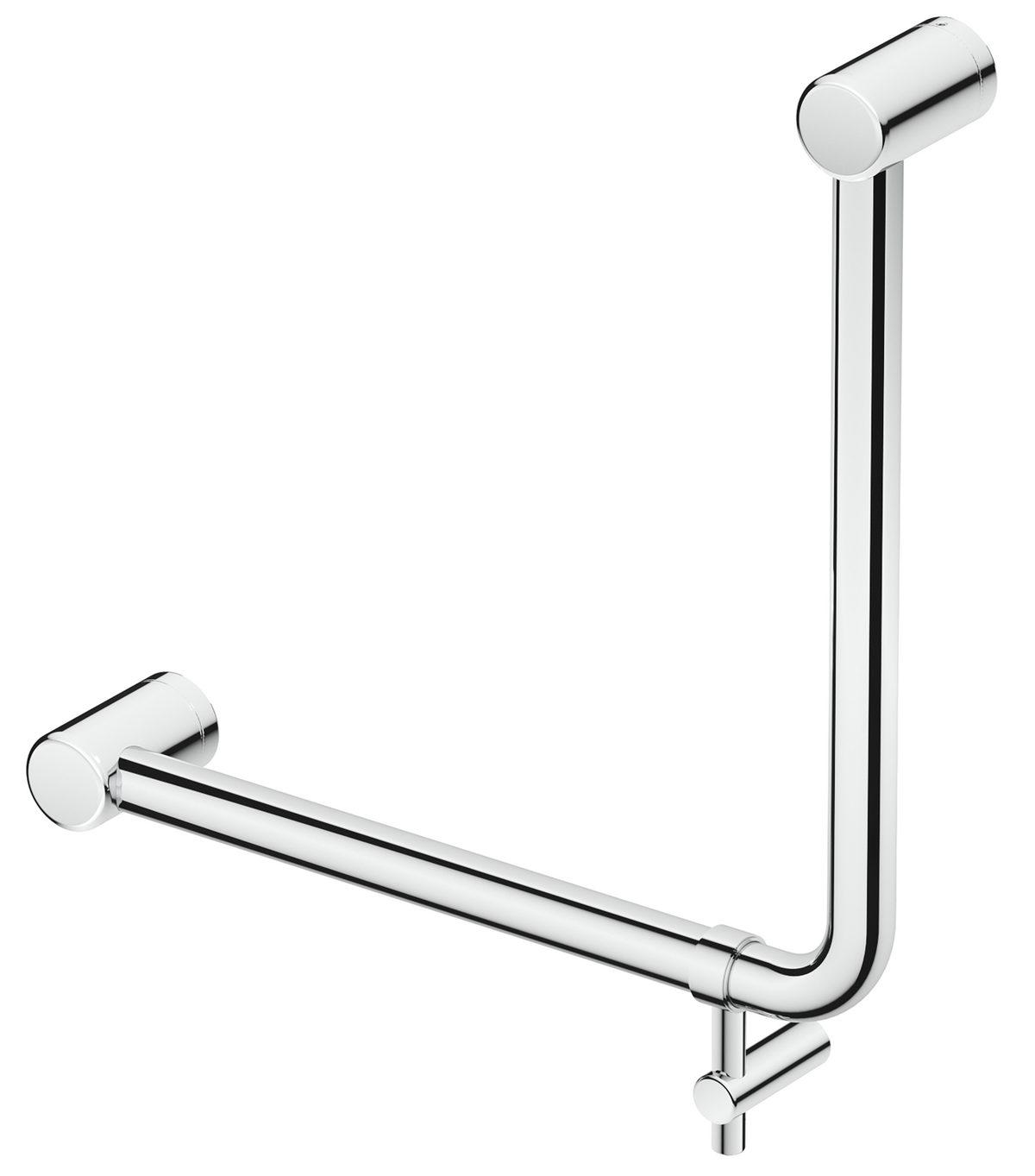 Mica Care Grab Rail - Curved 90 Degree - 450x450mm Chrome