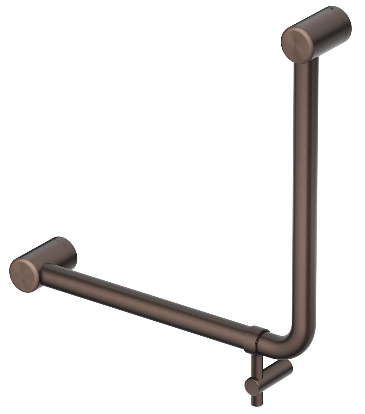 Mica Care Grab Rail - Curved 90 Degree - 450x450mm Dusk Bronze