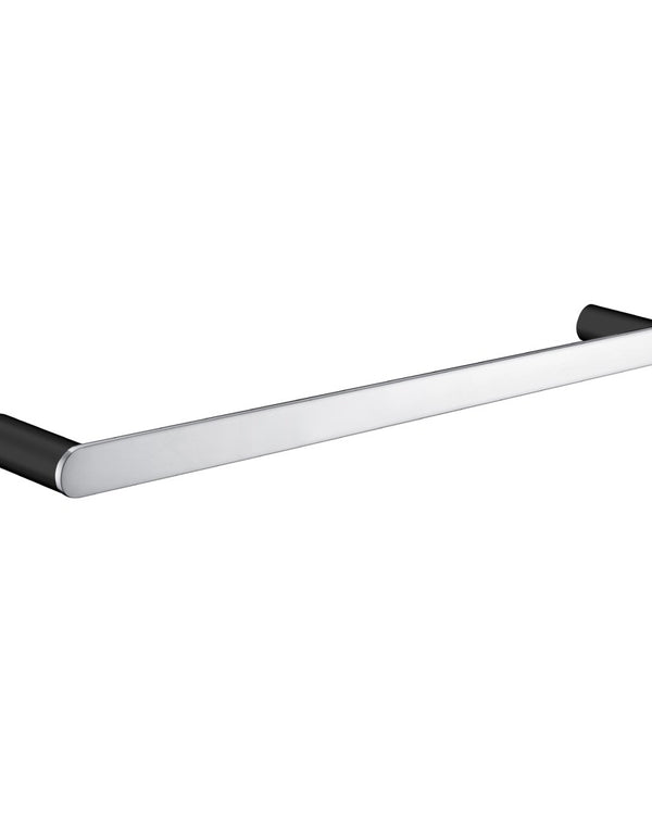 Bellino Chrome & Matte Black 600mm Single Towel Rail