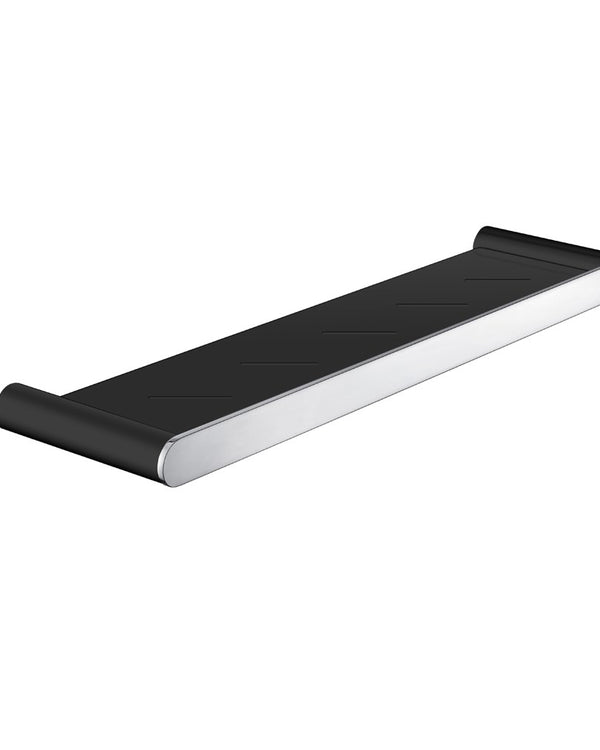Bellino Chrome & Matte Black Shower Shelf