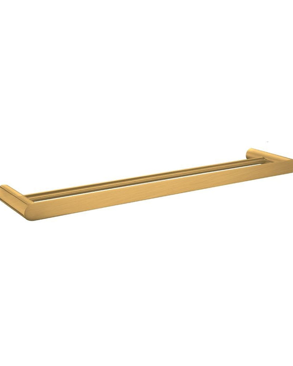 Bellino Brushed Yellow Gold 600mm Double Towel Rail