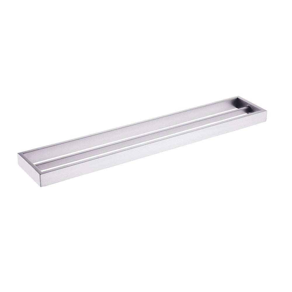 Cavallo Brushed Nickel Square Double Towel Rail 800mm