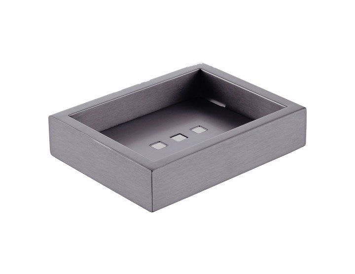 Cavallo Gun Metal Grey Square Soap Dish