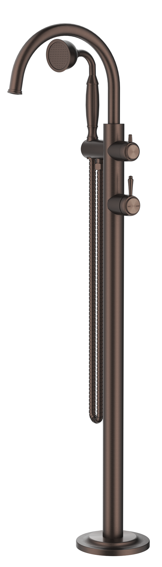 Mica Heritage Freestanding Bath Mixer with Hand Shower Dusk Bronze