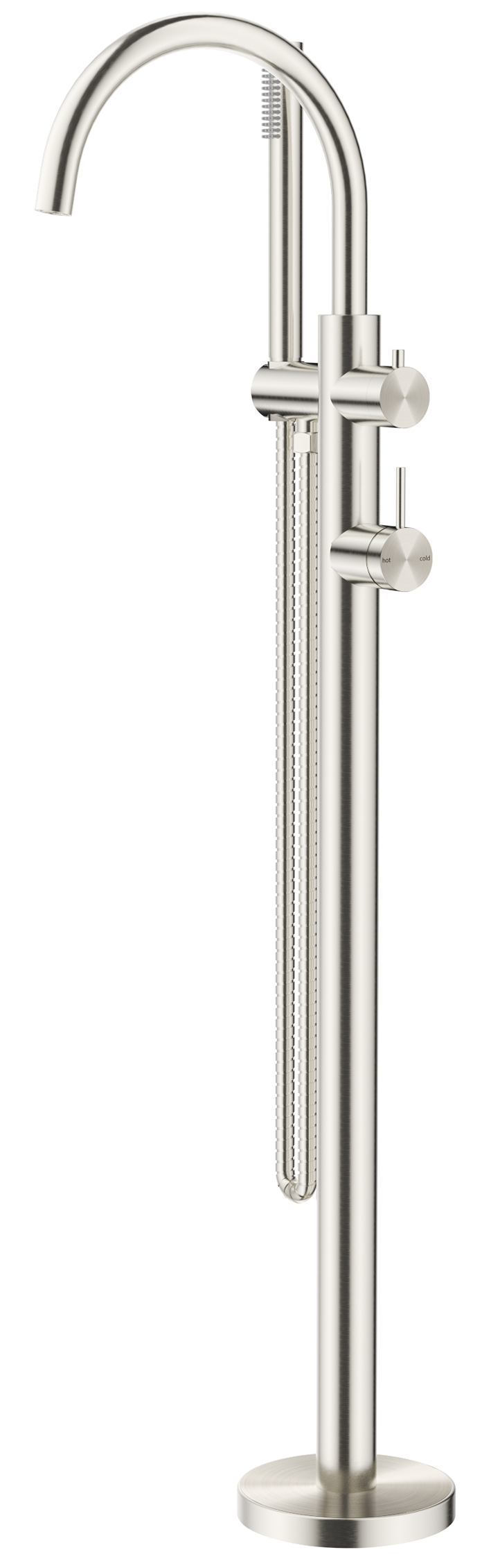 Mica Freestanding Bath Mixer with Hand Shower Brushed Nickel