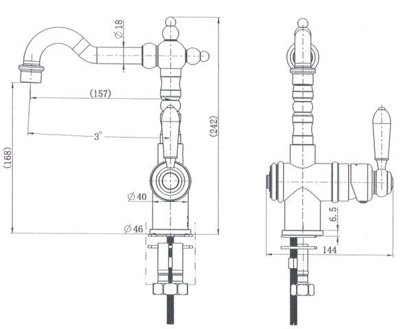 Bordeaux High Rise Basin Mixer