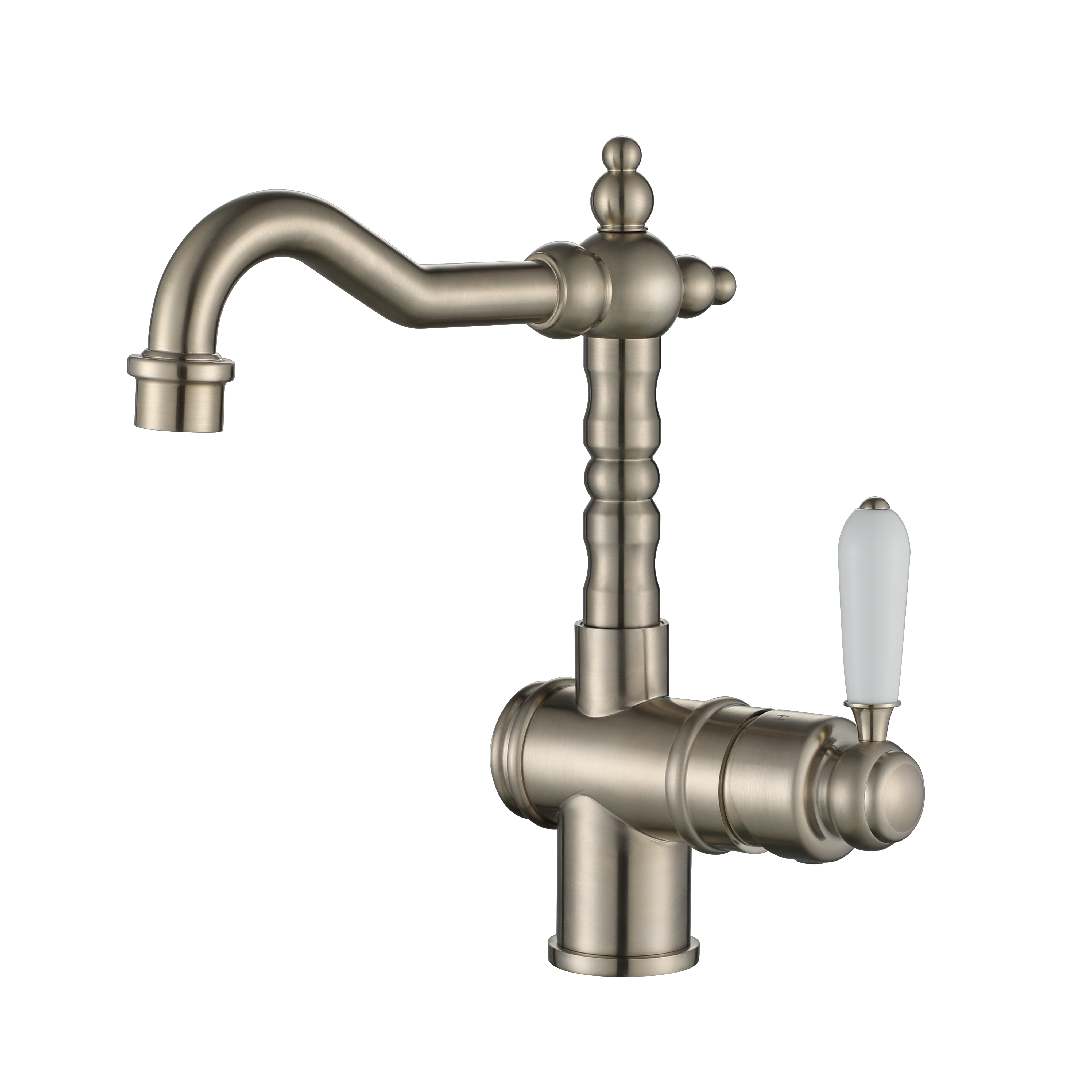 Bordeaux High Rise Basin Mixer - Brushed Nickel