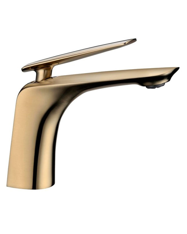 Bellino Brushed Yellow Gold Basin Mixer Tap