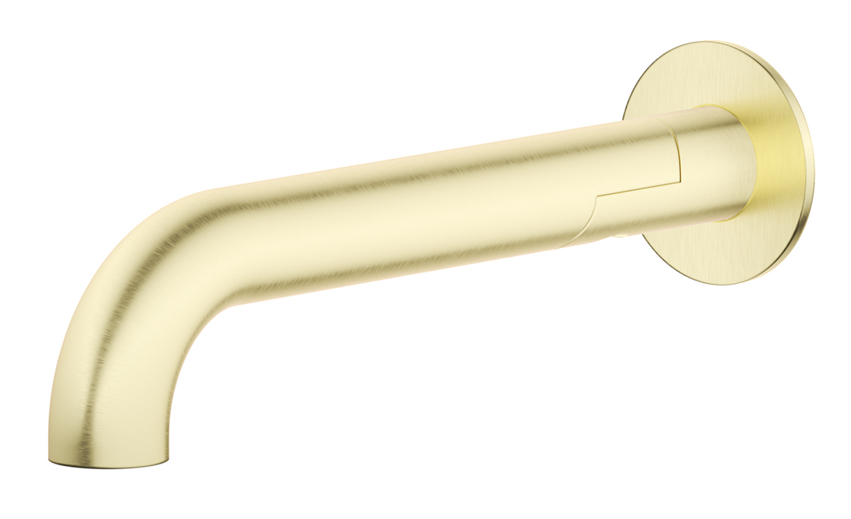 Mica Swivel Bath Spout - Curved French Gold