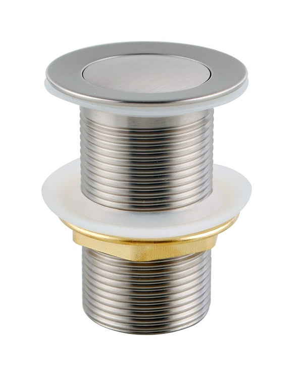 Brushed Nickel Pop Up Waste No Overflow