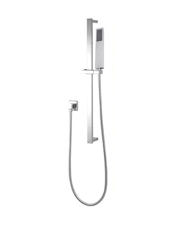 Brushed Nickel Shower Rail with Handheld Shower